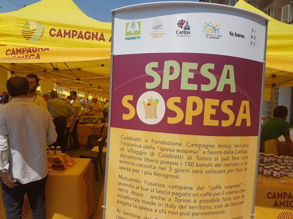 Con la spesa sospesa di Coldiretti, in collaborazione con la Caritas, donata una tonnellata di cibo a chilometro zero alle famiglie povere di Milano