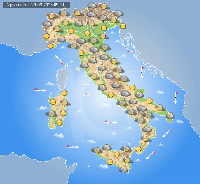 meteo 2 luglio 2023