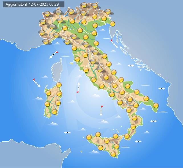 meteo 14 luglio 2023