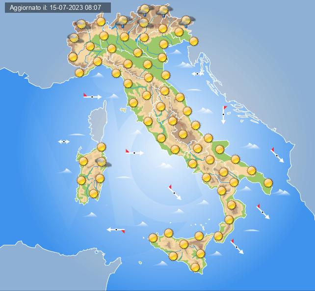 meteo 17 luglio 2023