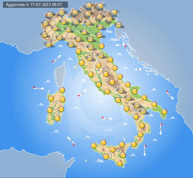 meteo 19 luglio 2023