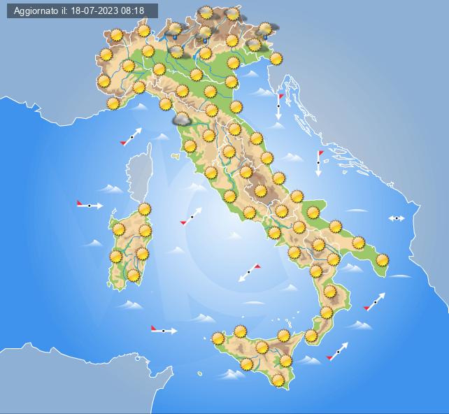 meteo 20 luglio 2023