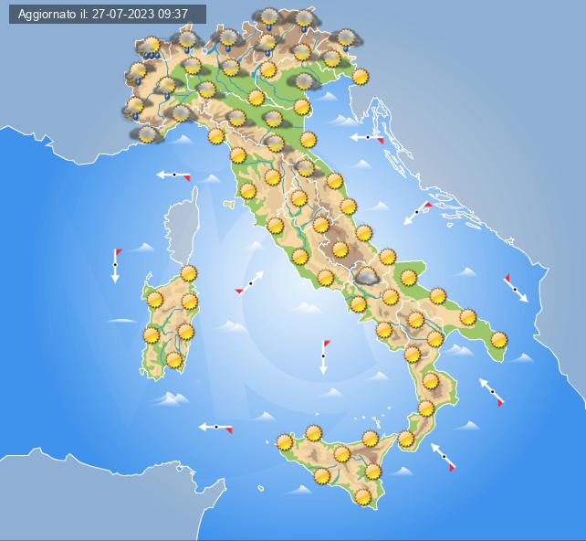 meteo 29 luglio 2023