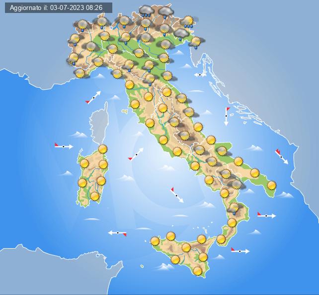 meteo 5 luglio 2023