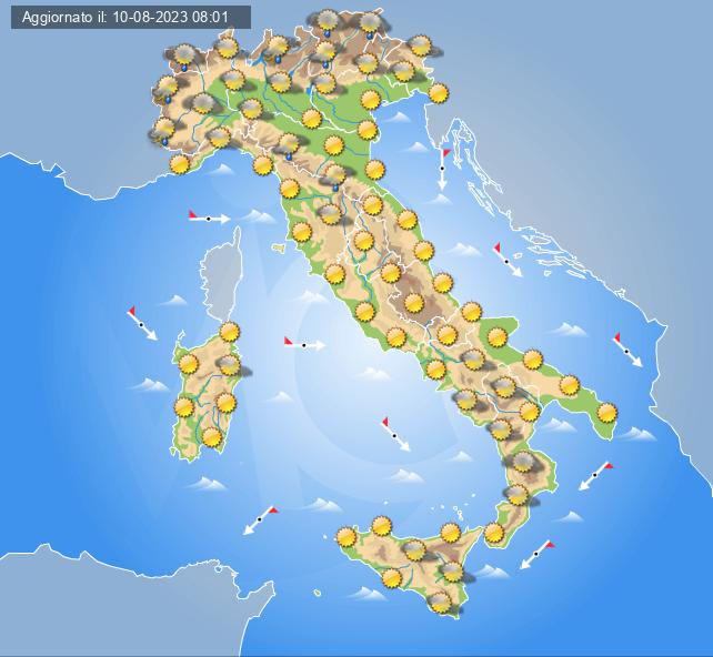 meteo 12 agosto 2023