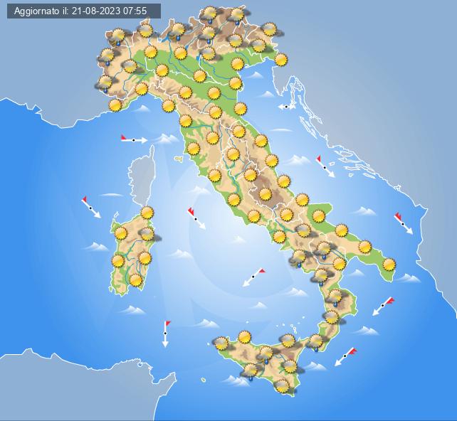 meteo 22 agosto 2023