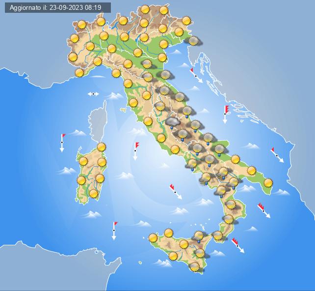 meteo italia 24 settembre 2023