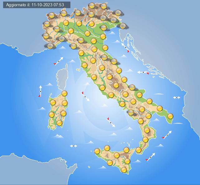 meteo 13 ottobre 2023