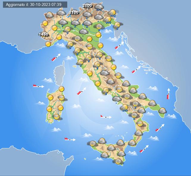 meteo italia 31 ottobre 2023