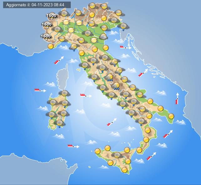 meteo italia domenica 5 novembre 2023