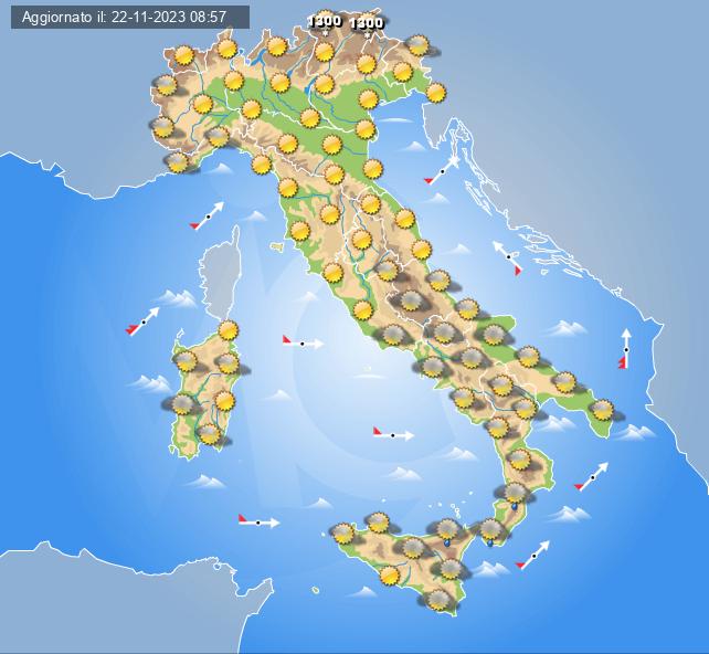 meteo italia 24 novembre 2023