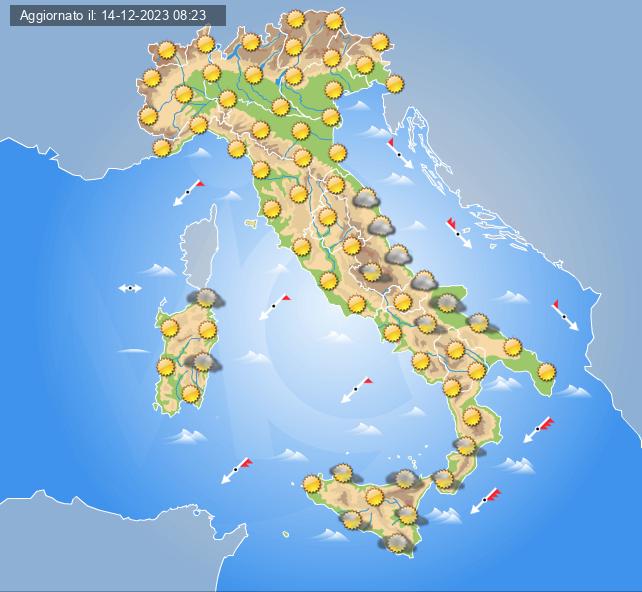 meteo 17 dicembre 2023