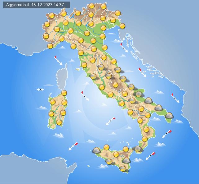 meteo 18 dicembre 2023