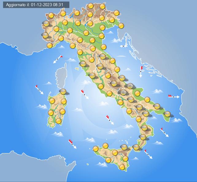 meteo 3 dicembre 2023