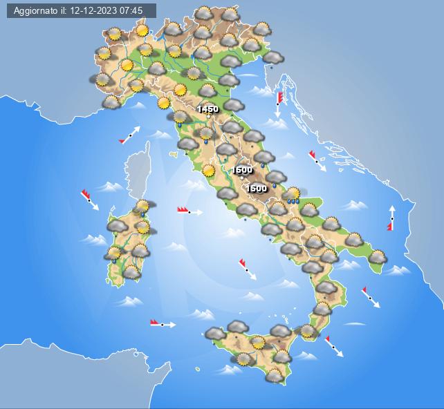 meteo italia 14 dicembre 2023