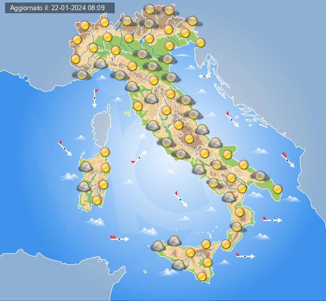 meteo 25 gennaio 2024