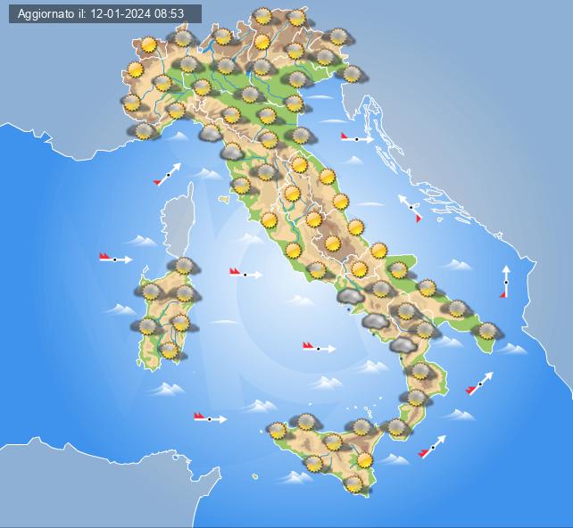 meteo italia 14 gennaio 2024