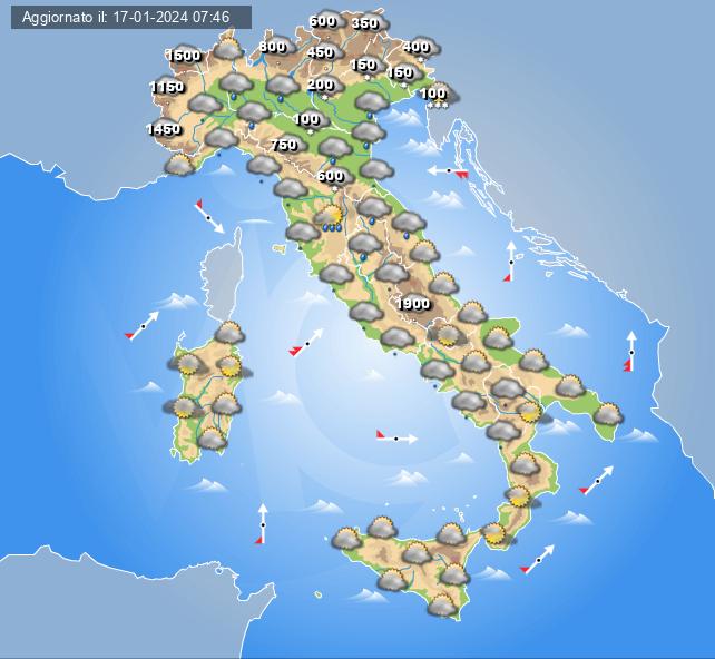 meteo italia 19 gennaio 2024