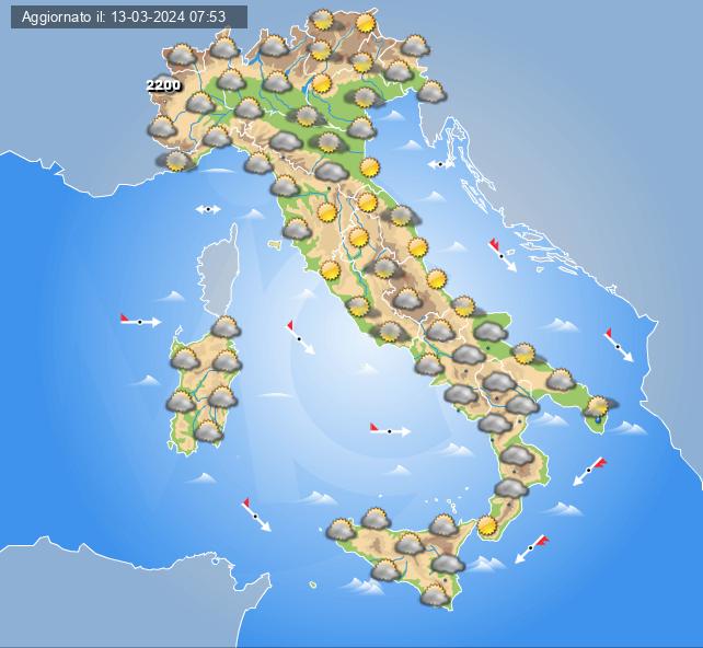 meteo 17 marzo 2024