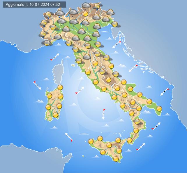 meteo 13 luglio 2024