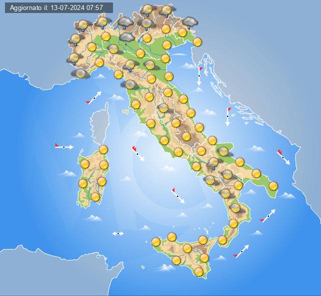 meteo 16 luglio 2024