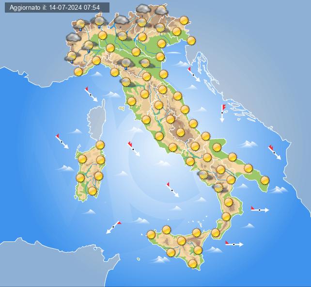 meteo 17 luglio 2024