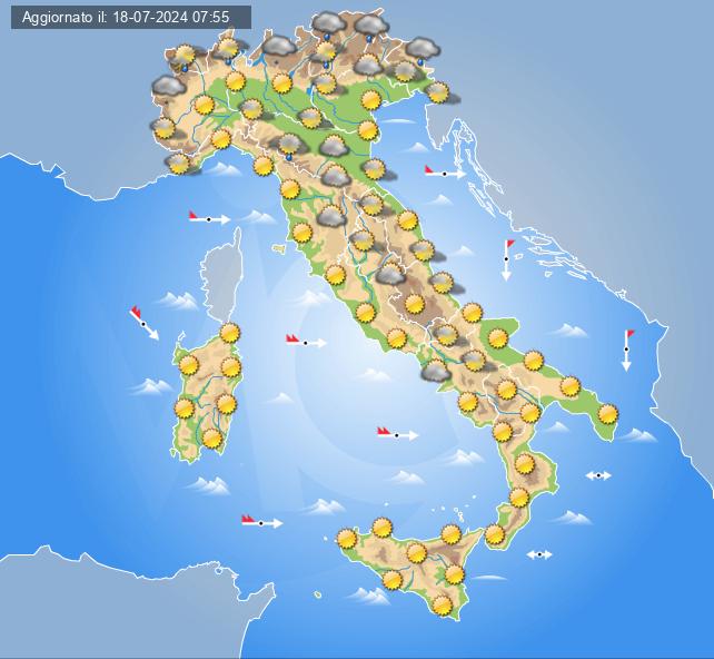 meteo 22 luglio 2024