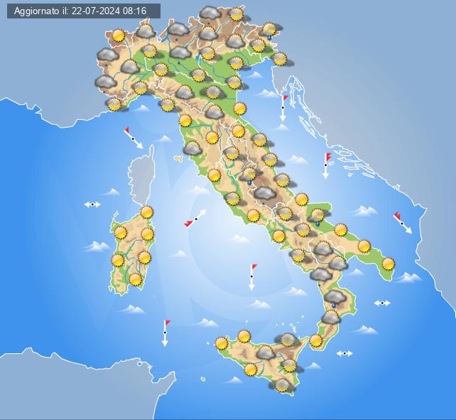 meteo 25 luglio 2024