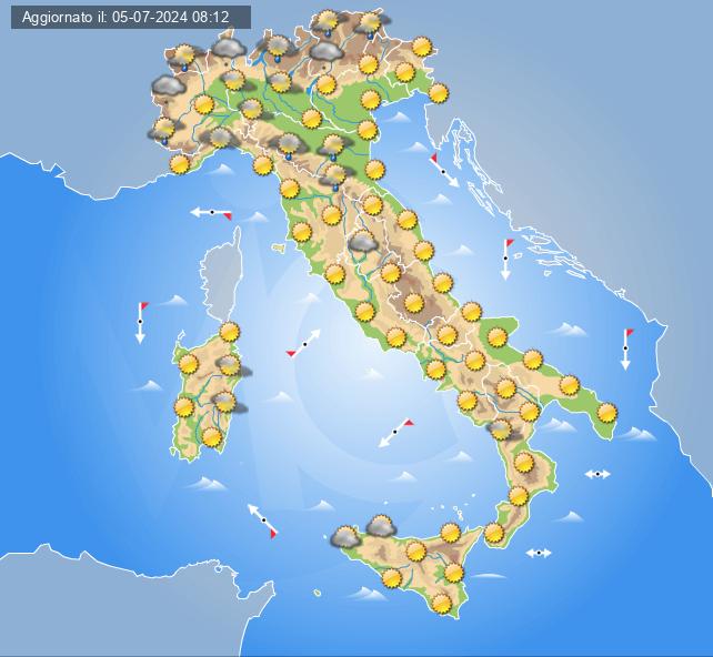 meteo 8 luglio 2024