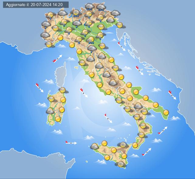 meteo italia 23 luglio 2024