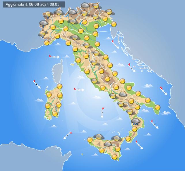 meteo 10 agosto 2024