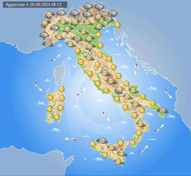 meteo 25 agosto 2024