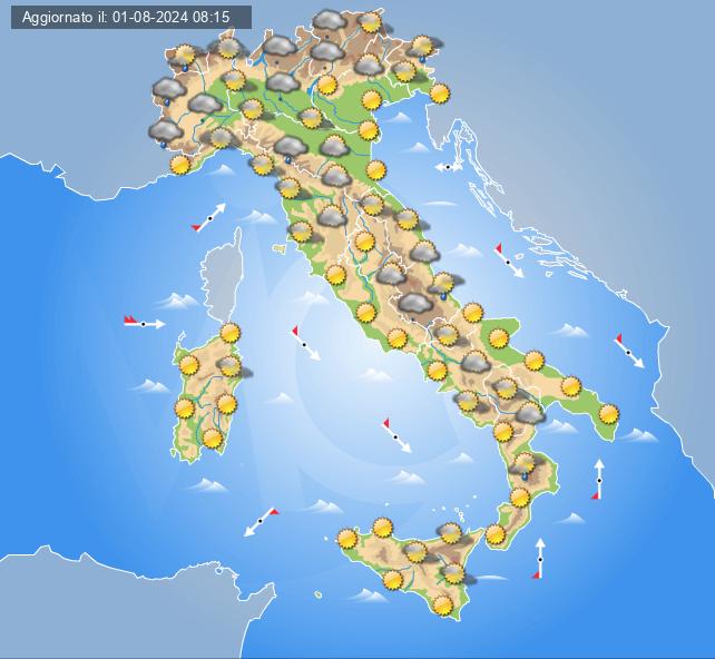 meteo 5 agosto 2024