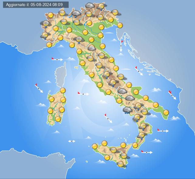 meteo 9 agosto 2024