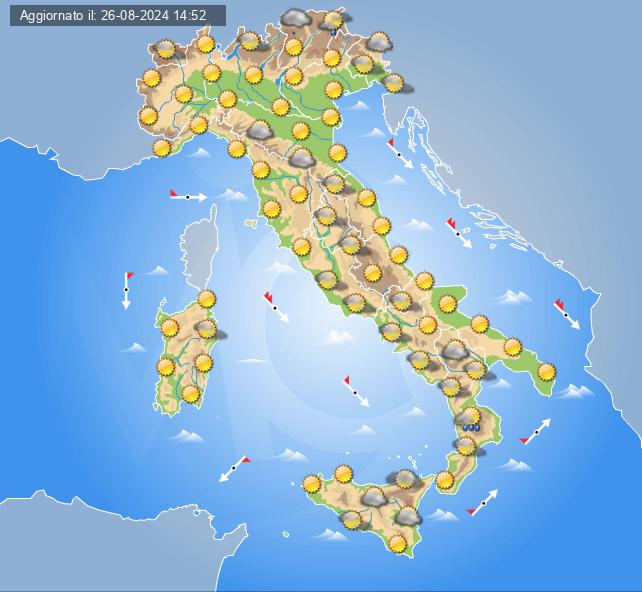 meteo italia 30 agosto 2024