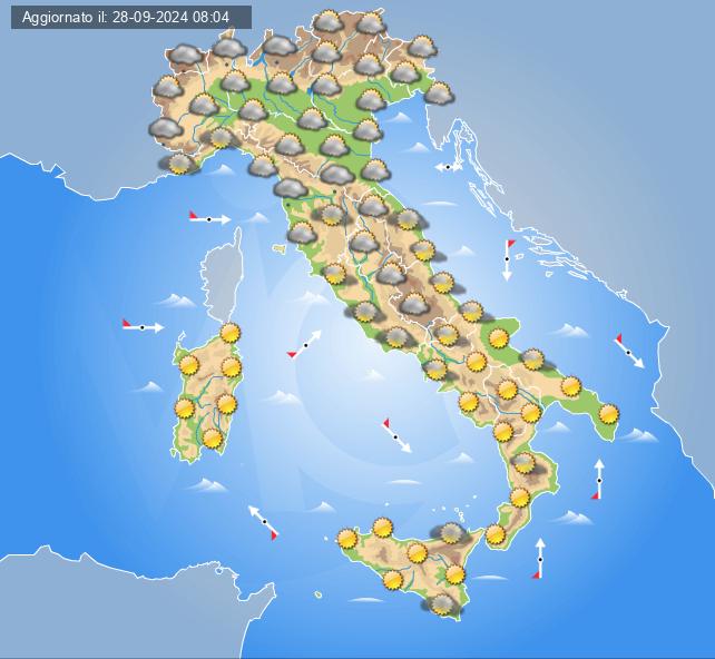 meteo italia 1 ottobre 2024