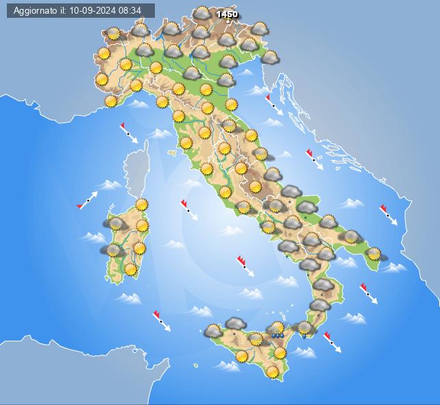 meteo italia 14 settembre 2024