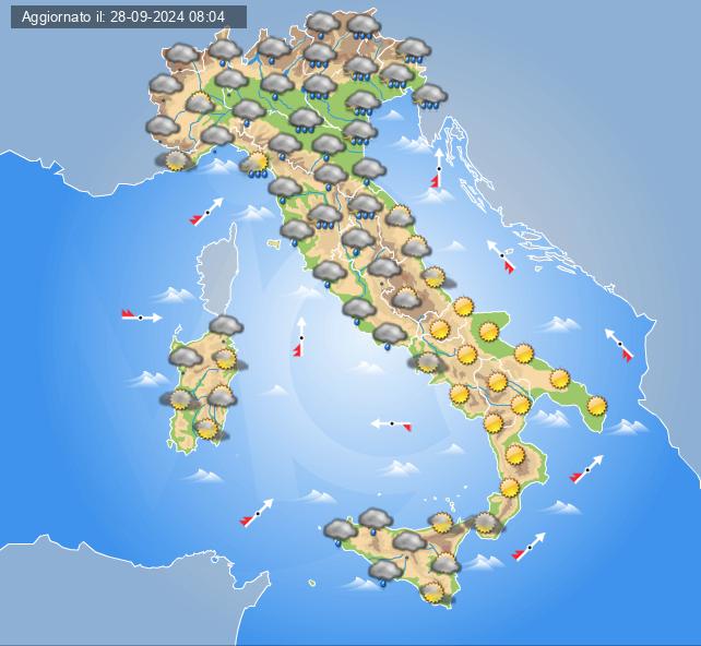 meteo italia 2 ottobre 2024