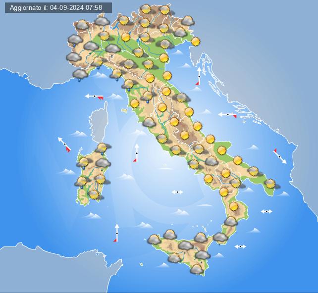 meteo italia 7 settembre 2024