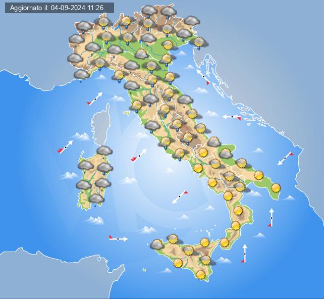 meteo italia 8 settembre 2024