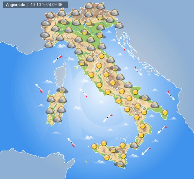 meteo italia 15 ottobre 2024