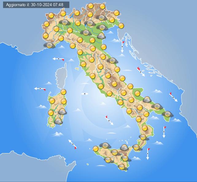 meteo italia 2 novembre 2024