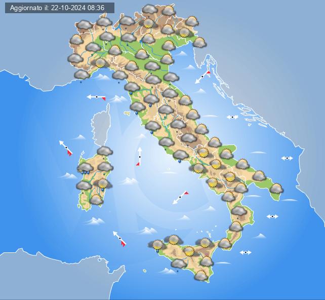 meteo italia 25 ottobre 2024