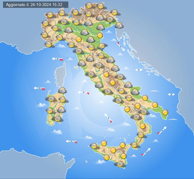 meteo italia 28 ottobre 2024