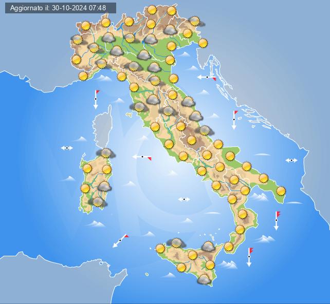 meteo italia 3 novembre 2024