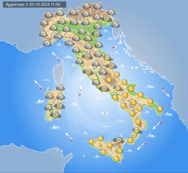 meteo italia 7 ottobre 2024