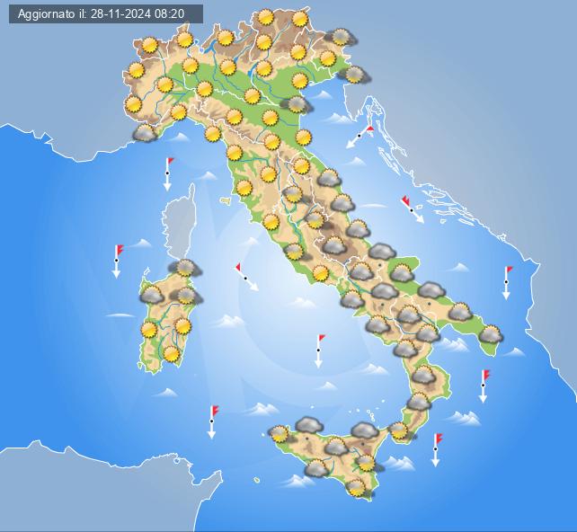 meteo italia 1 dicembre 2024