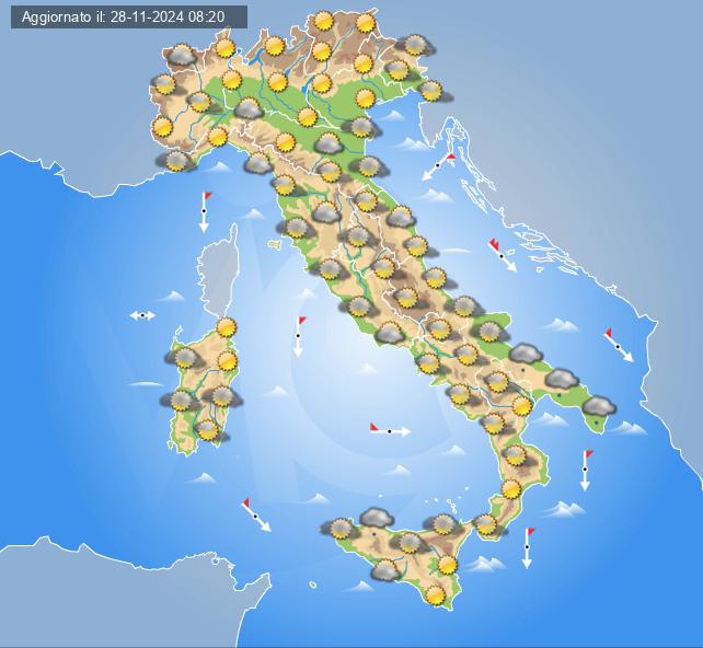 meteo italia 2 dicembre 2024