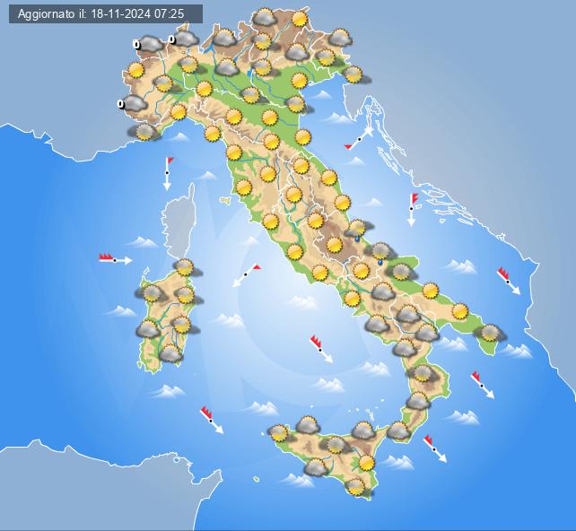 meteo italia 21 novembre