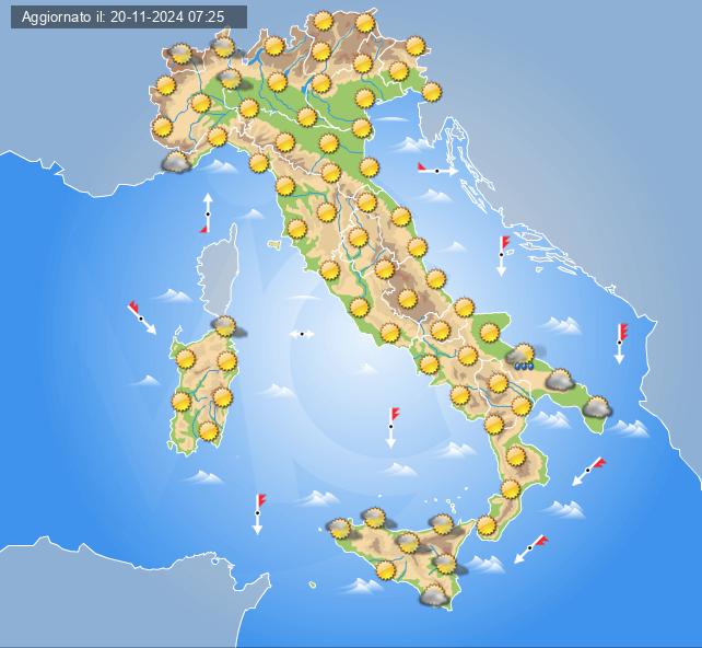 meteo italia 23 novembre 2024